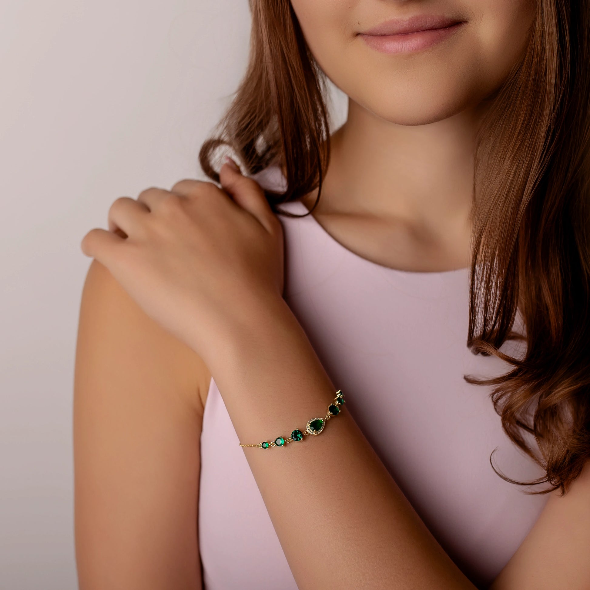 Pulsera Rugiada dorada con circonitas