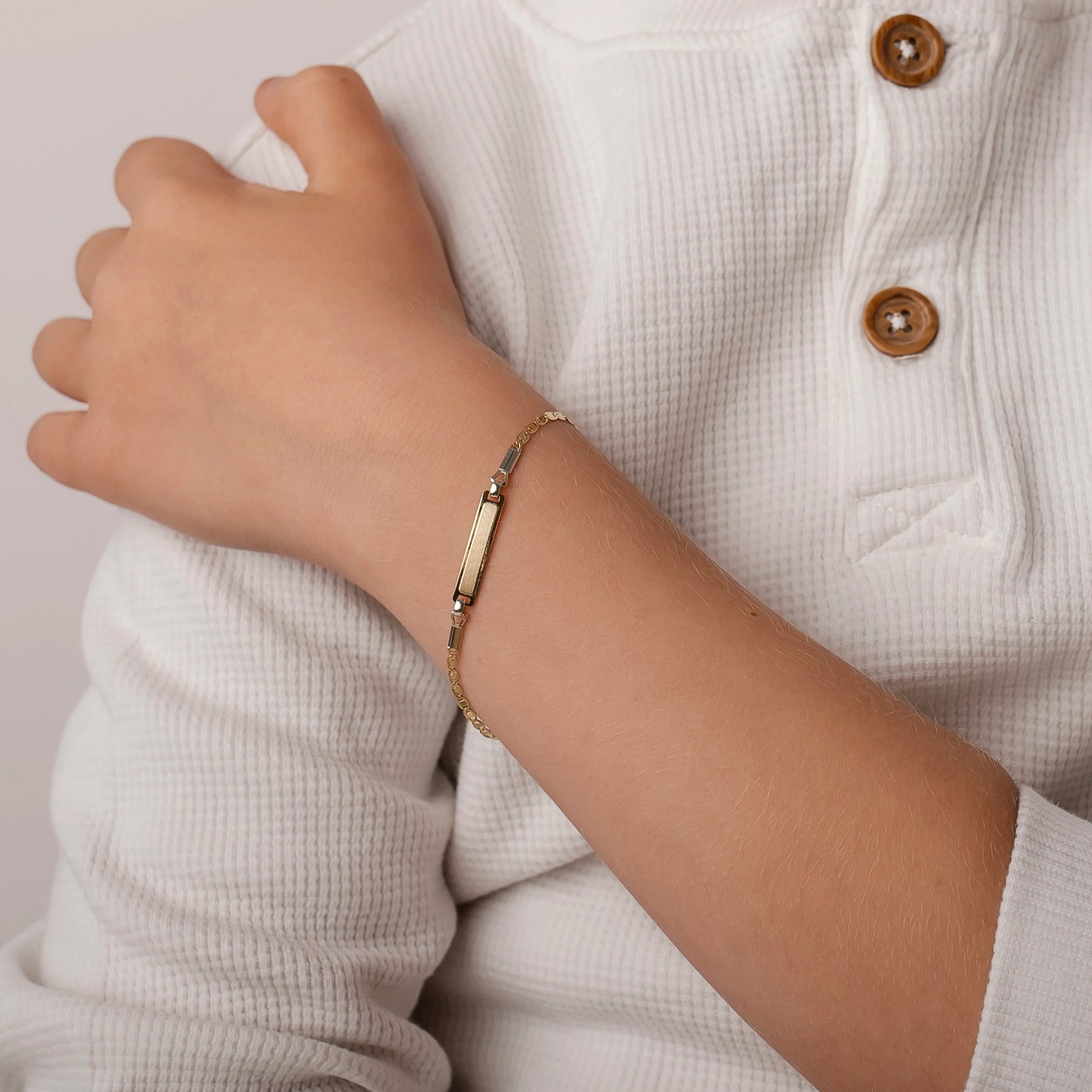 Small Sweet Dreams Gold Bracelet with Plate