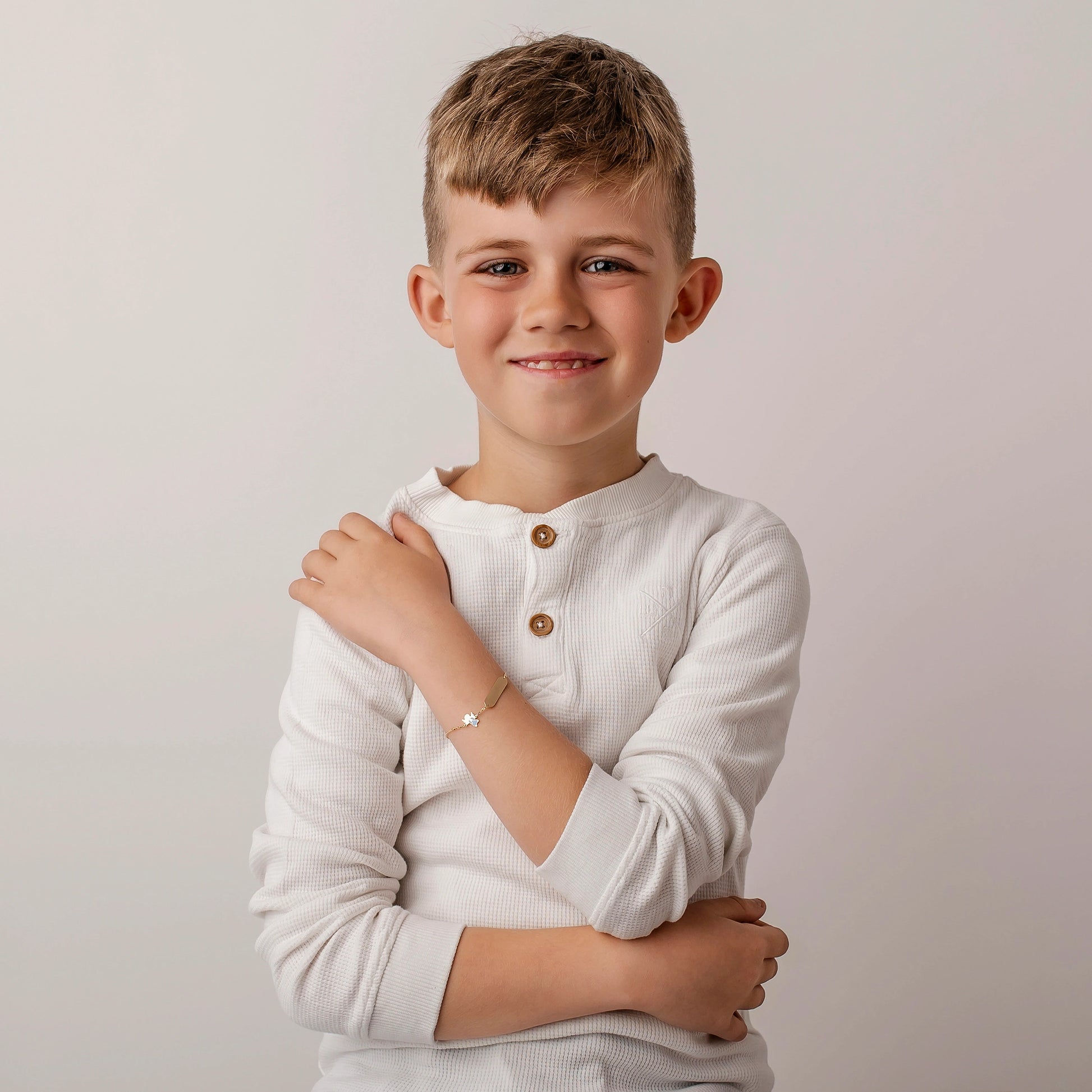 Bracciale da Bambino in Oro con Angioletto Azzurro