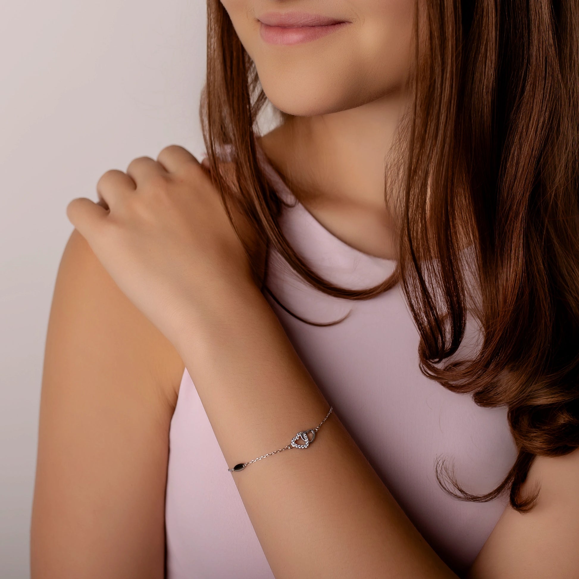 Bracciale Eternity Cuori e Zirconi
