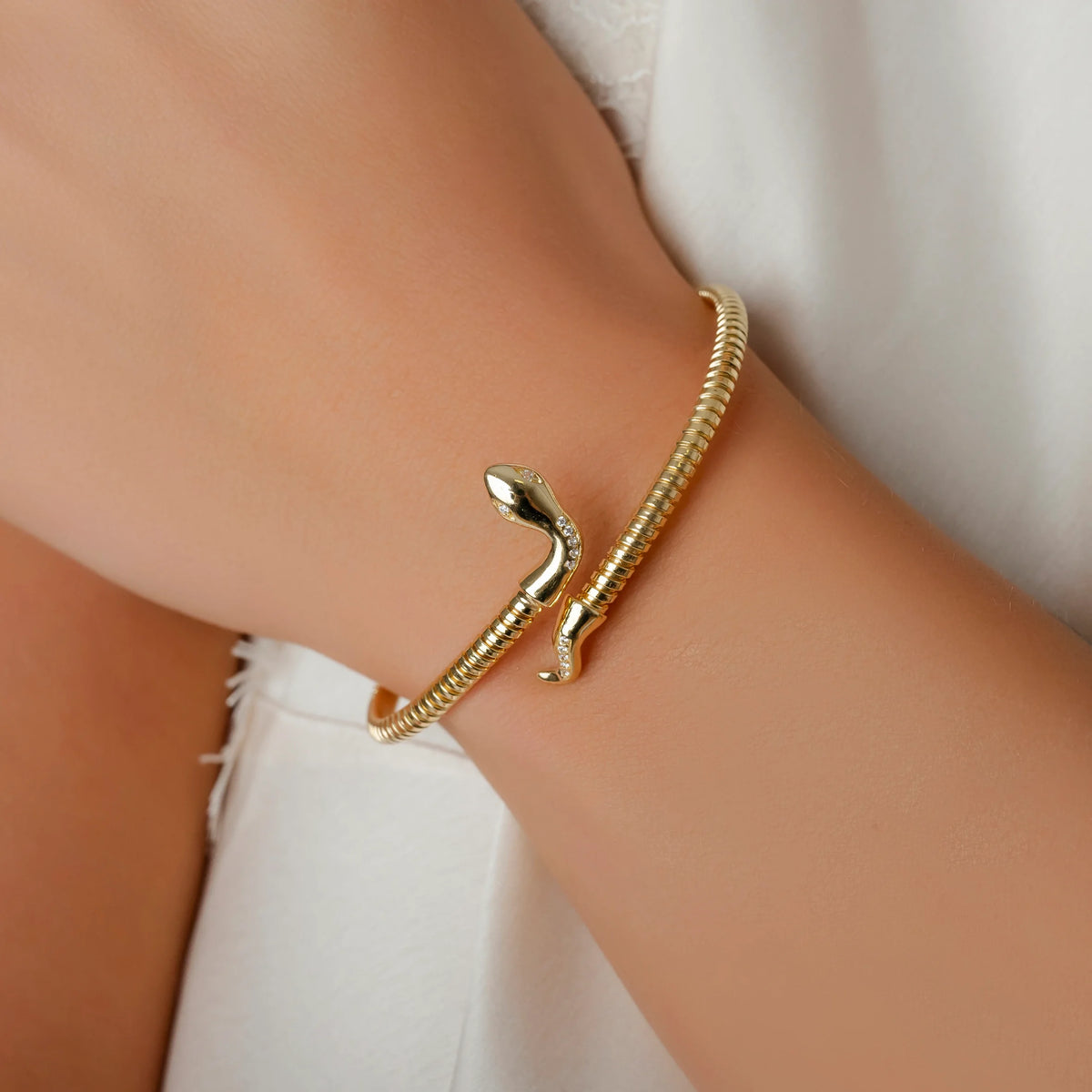 Starres Silberarmband Poison mit Zirkonia