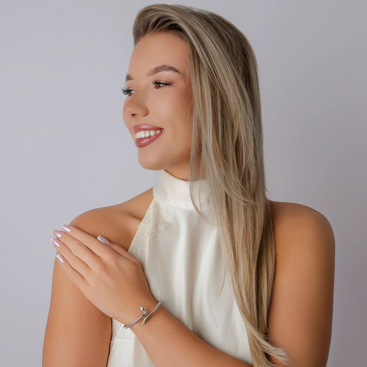 Starres Silberarmband Poison mit Zirkonia