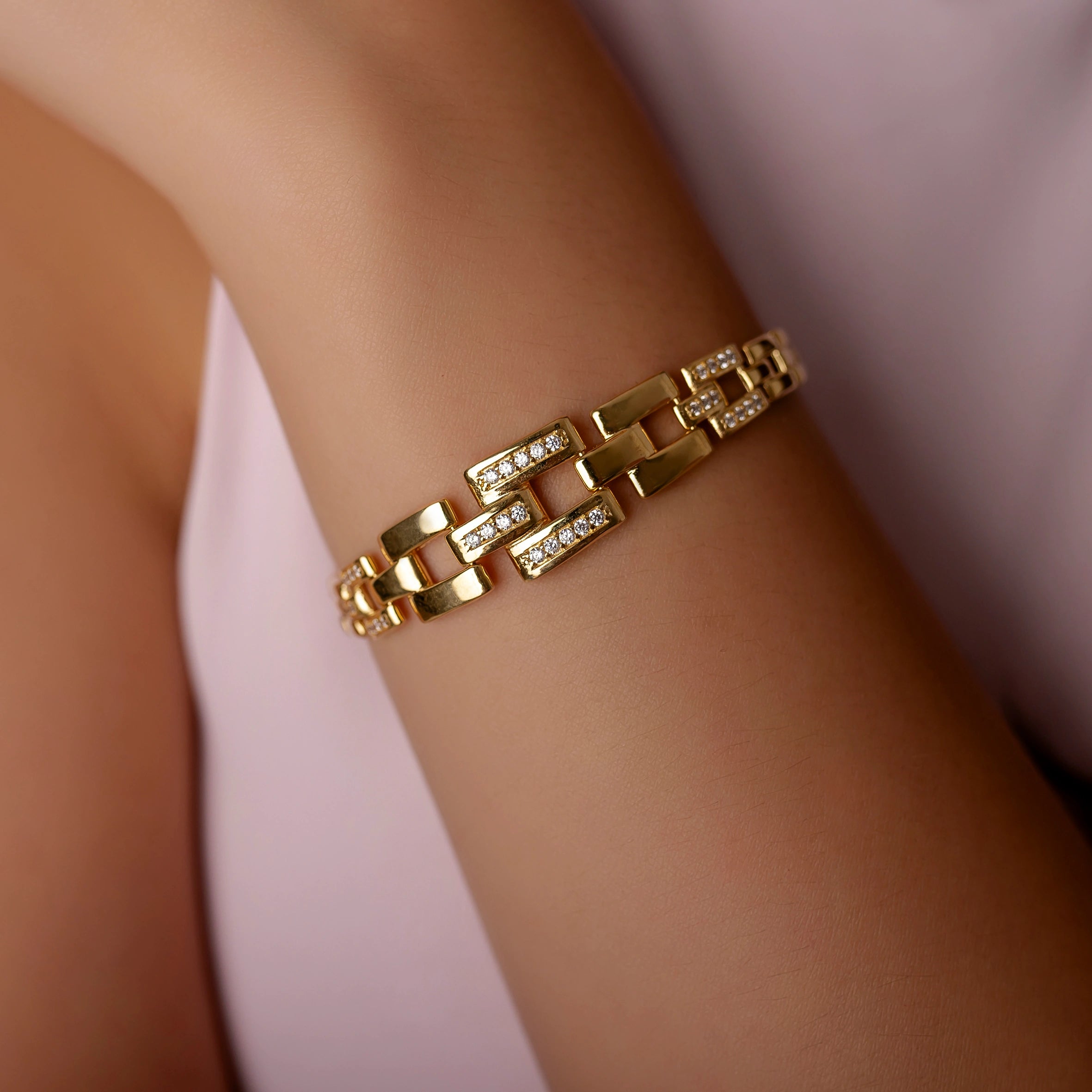 BackBone Armband mit Zirkonia