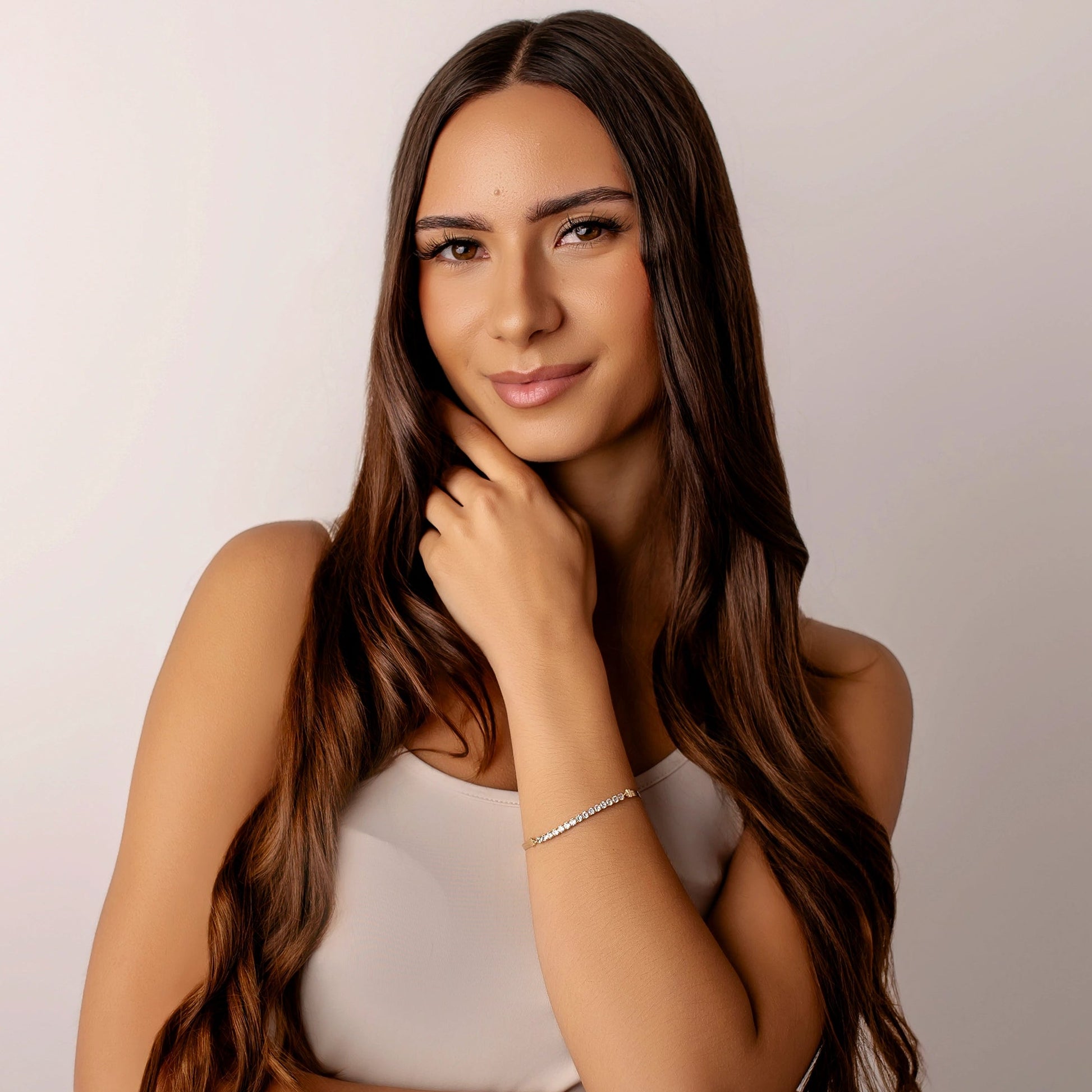 Armband Snake mit weißen Zirkonen