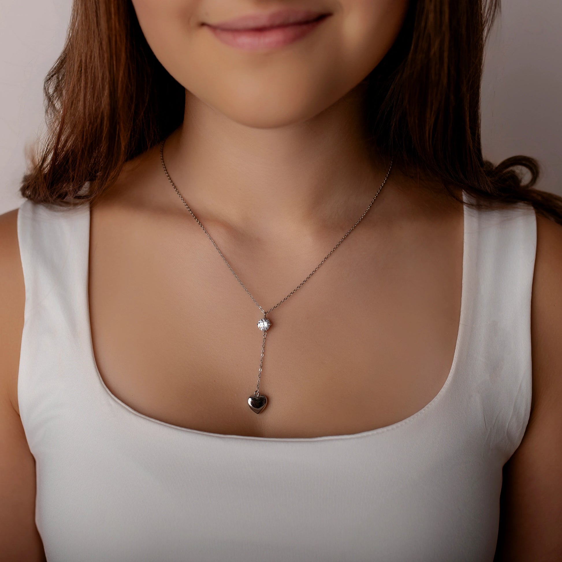 Collier Pendentif Cœur et Point de Lumière