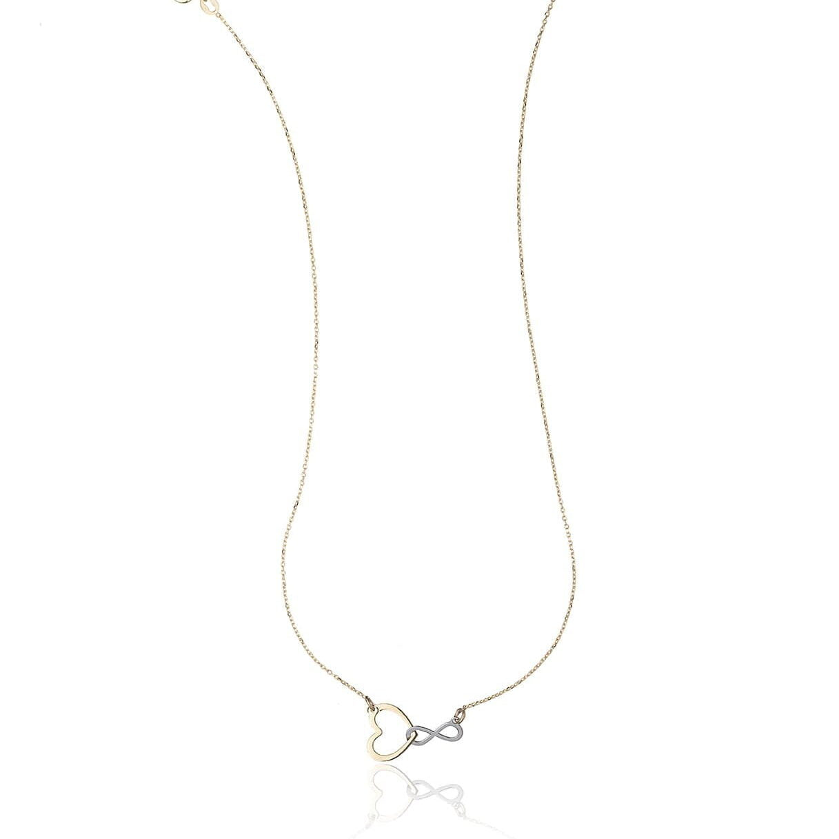Gold Necklace with Infinite Heart