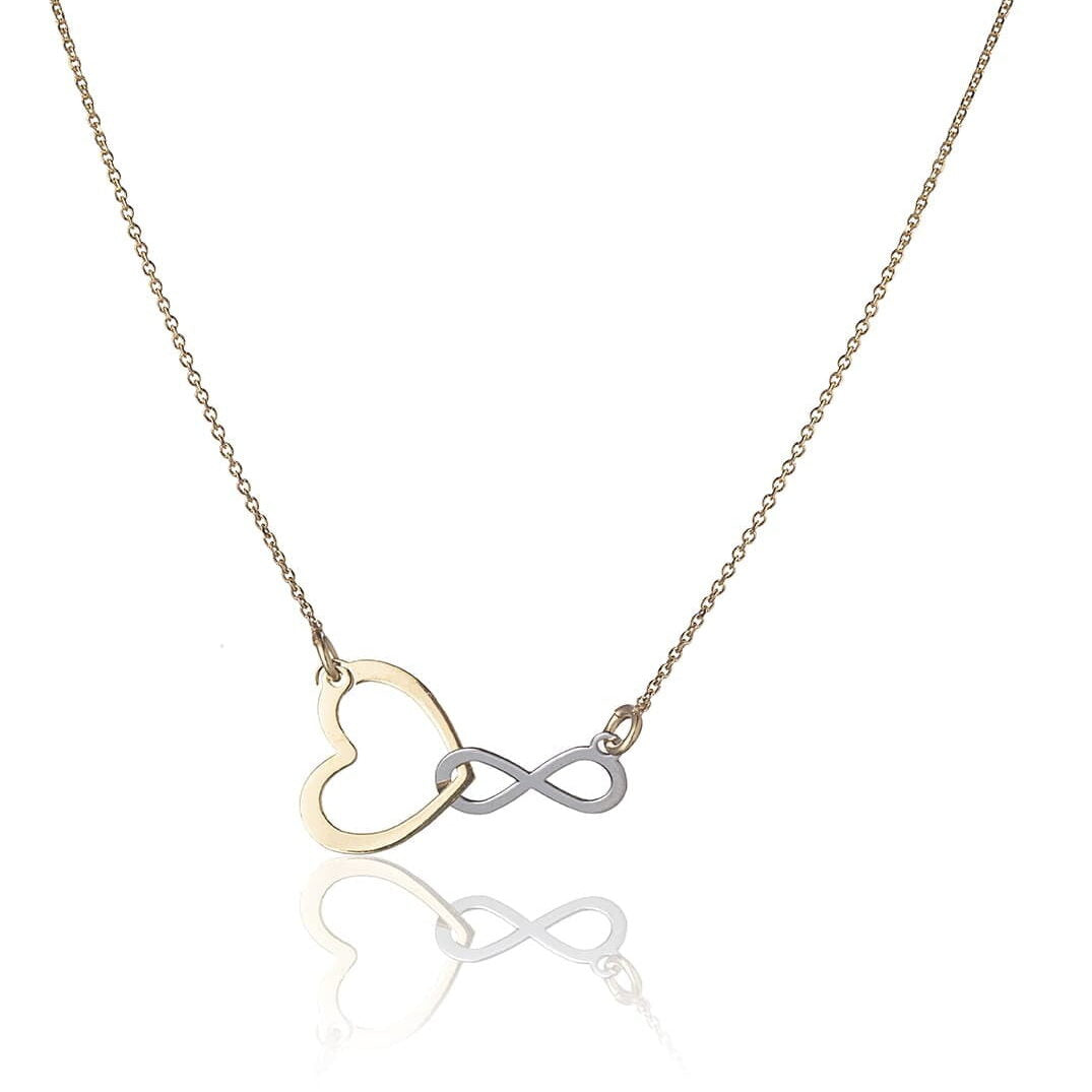 Gold Necklace with Infinite Heart