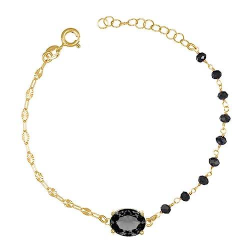 Dalia Gold-Plated Bracelet with Black Zirconia