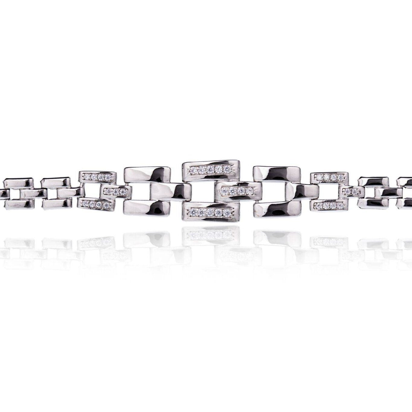 Pulsera BackBone con circonitas