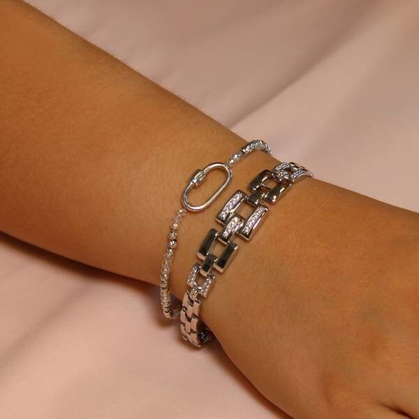 Pulsera BackBone con circonitas