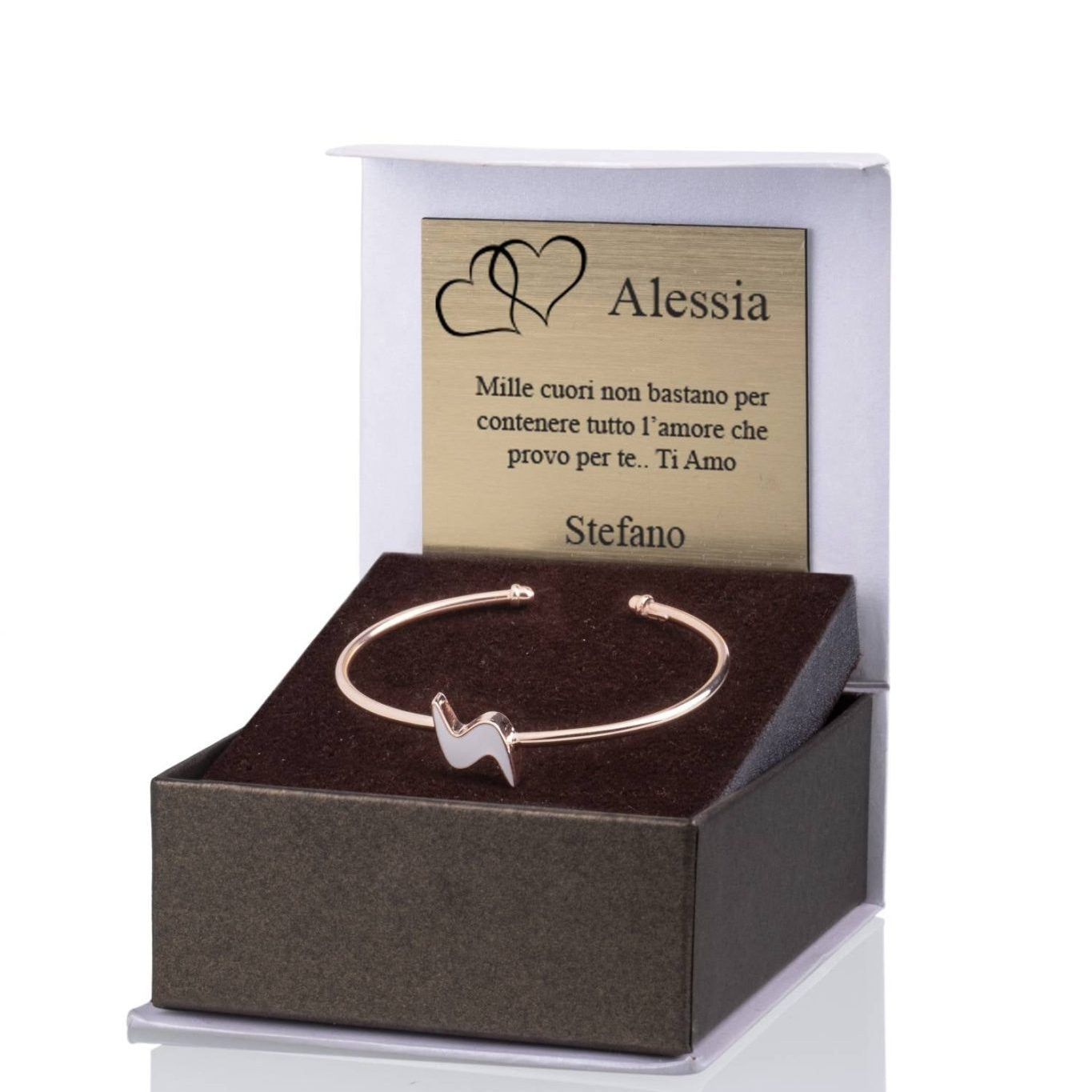 Bracciale Schiava Rosè con Logo Sakrami Singolo