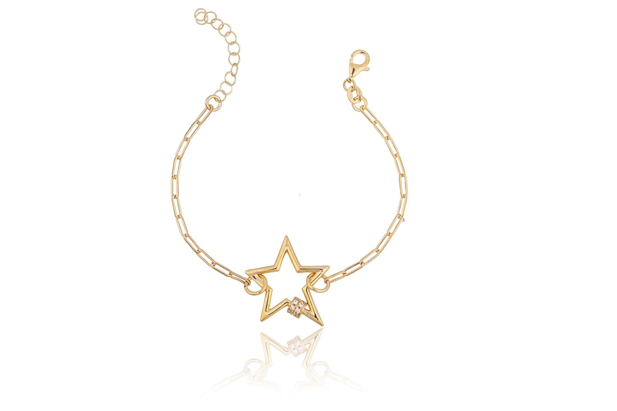 Bracciale Dorato Stella con Zirconi