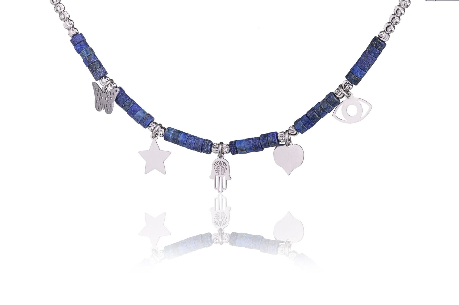 Blue Lapis Lazuli Ring Pattern Bracelet