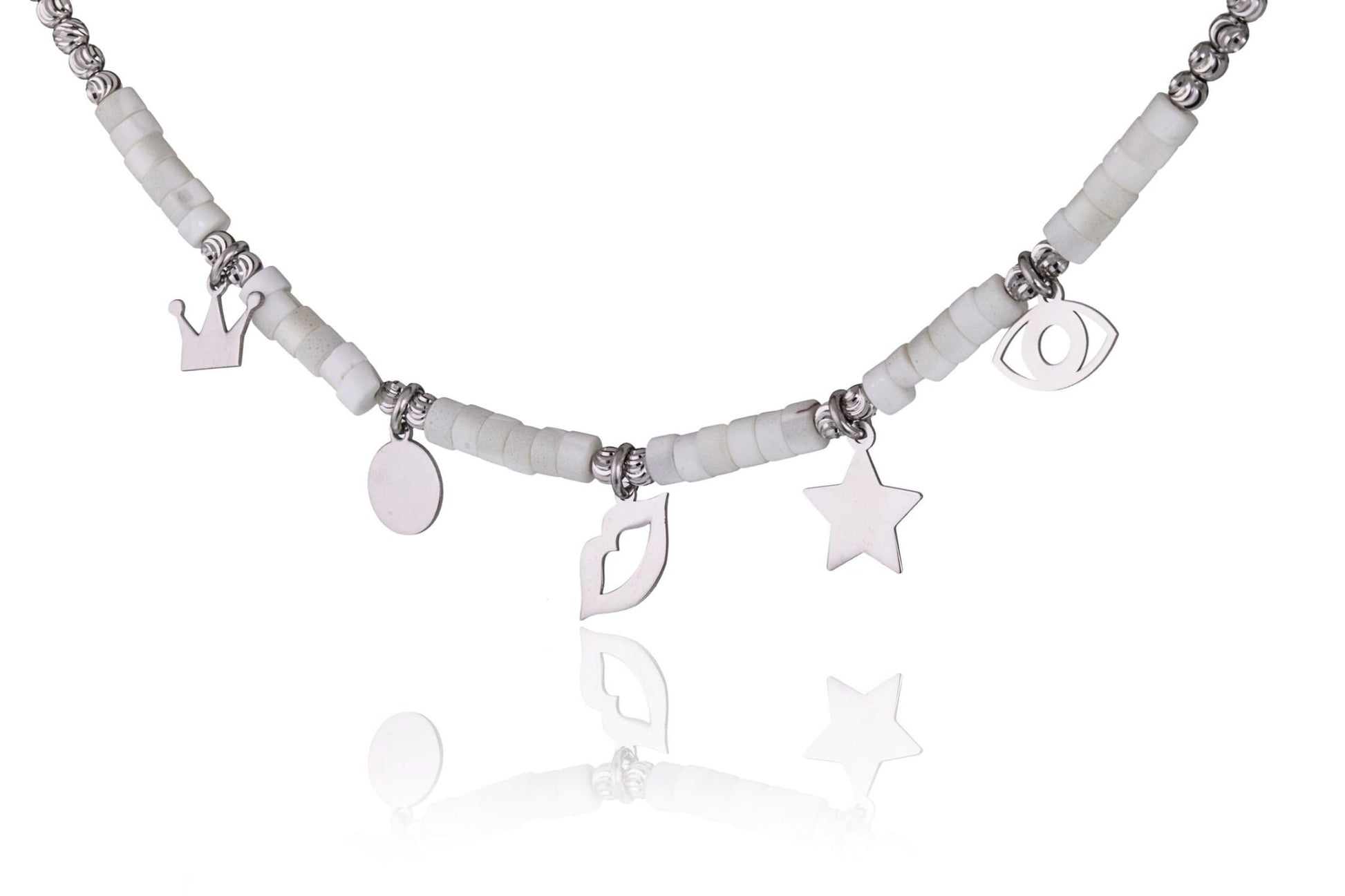 White Quartz Ringlet Pattern Bracelet