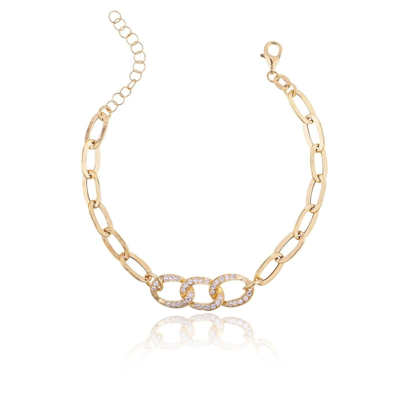 Bracciale Grumetta Dorato con Strass