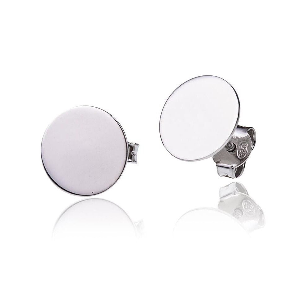 Orecchini in Argento con Piastrina Liscia