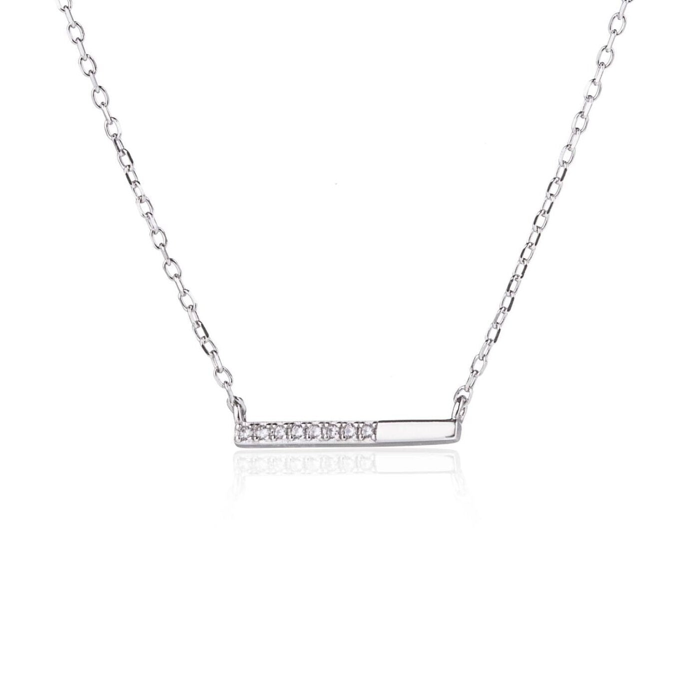 Bar Necklace with Zircons
