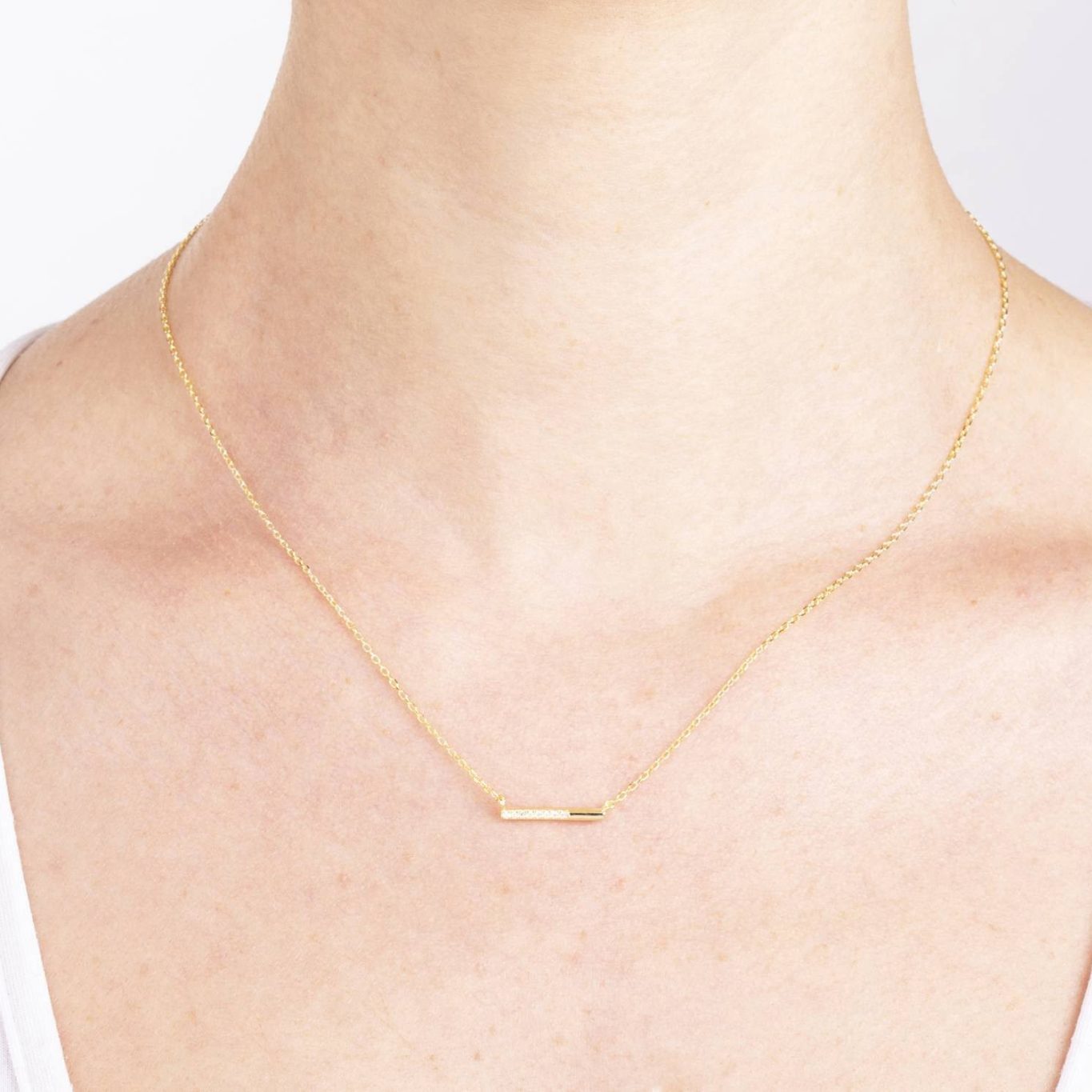 Collana Barretta con Zirconi