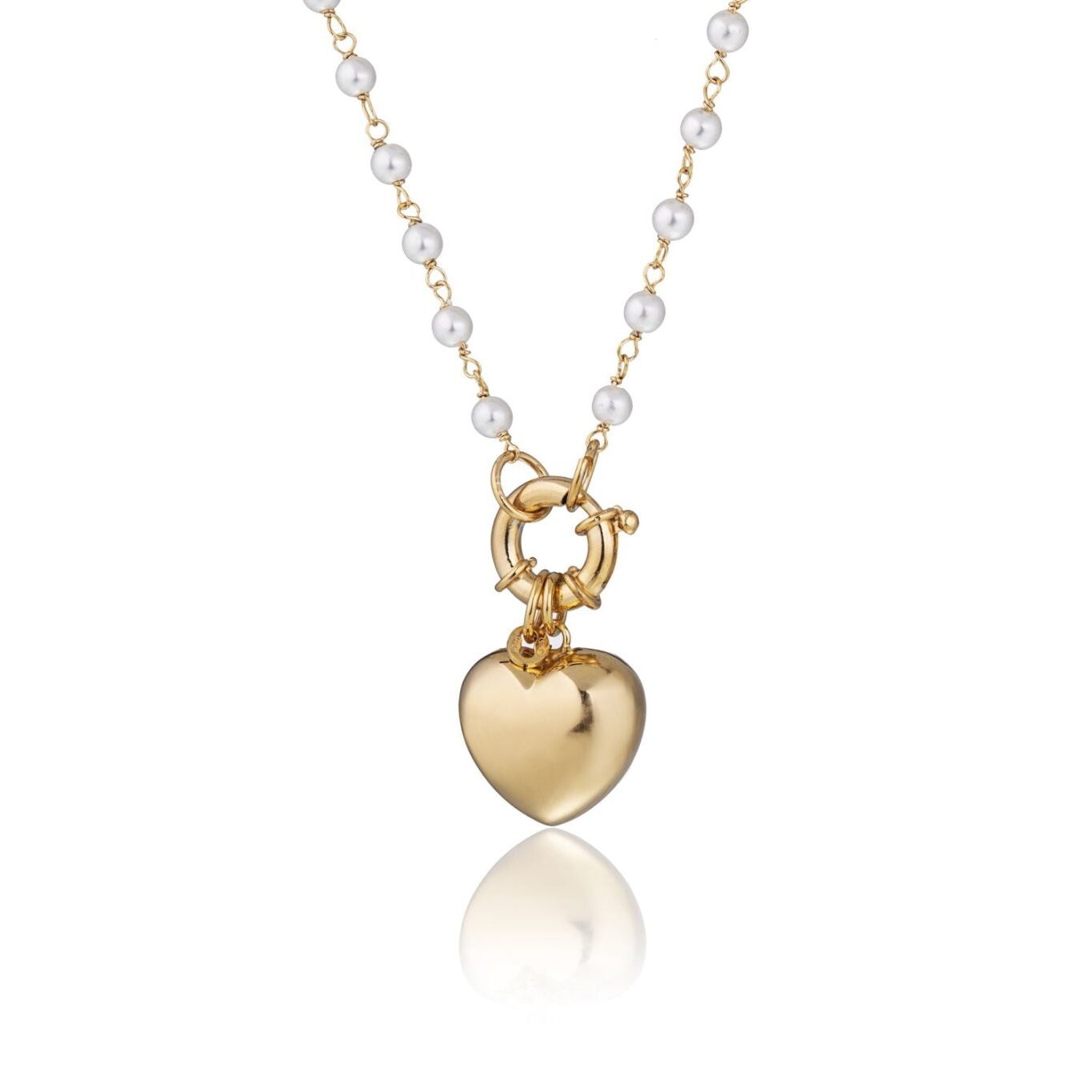 Choker mit Perlen und gewölbtem Herz