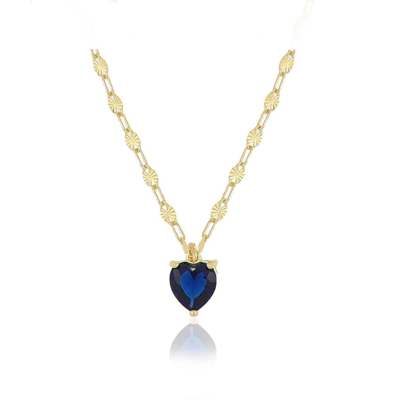 Goldene Halskette Crystal Heart