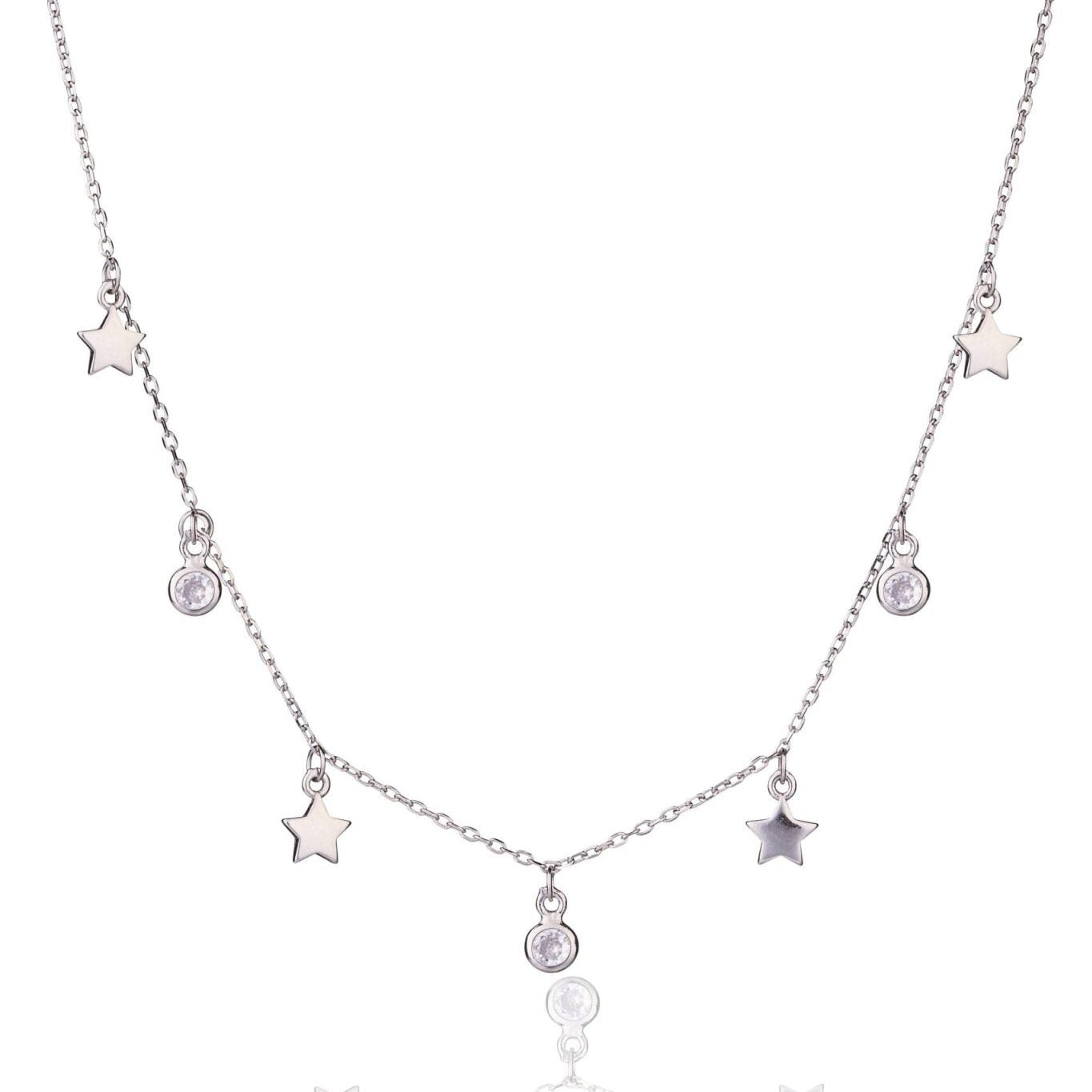 Collana in Argento Stelle e Punti Luce