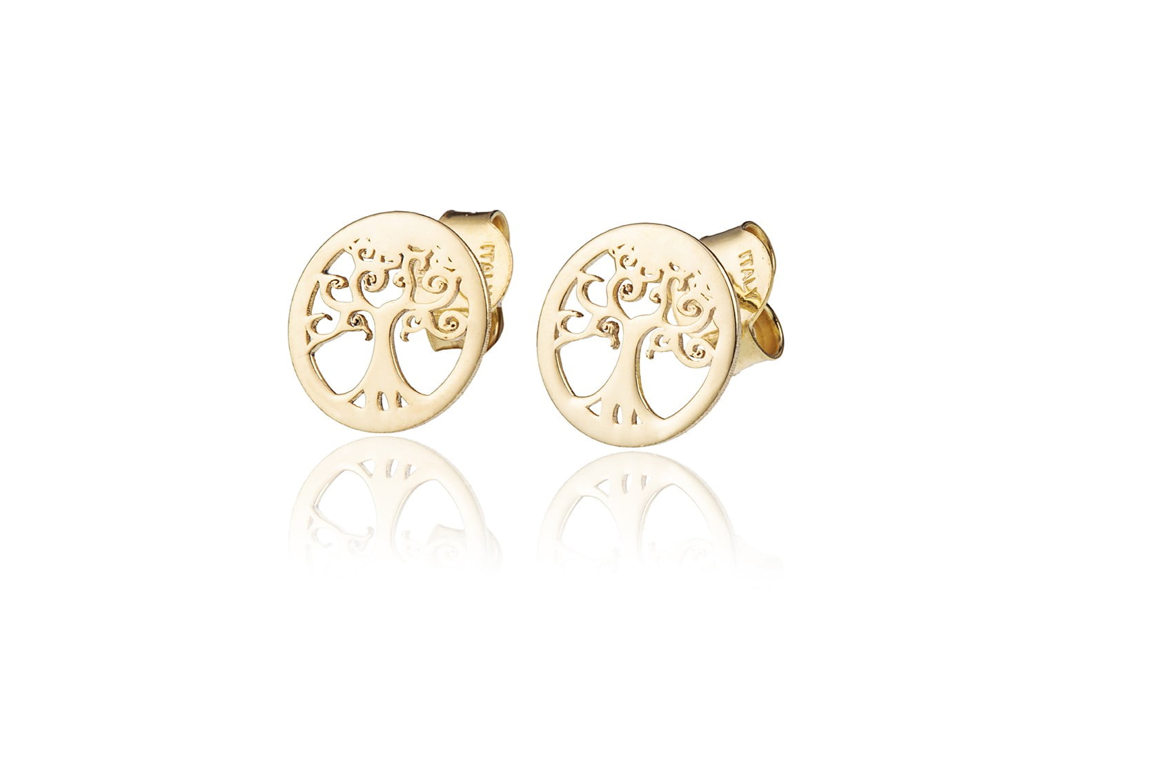 Gold Earrings Tree of Life