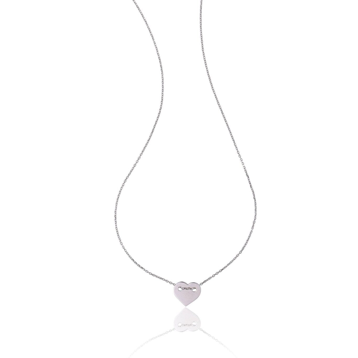 Collana in Argento Cuore Passante
