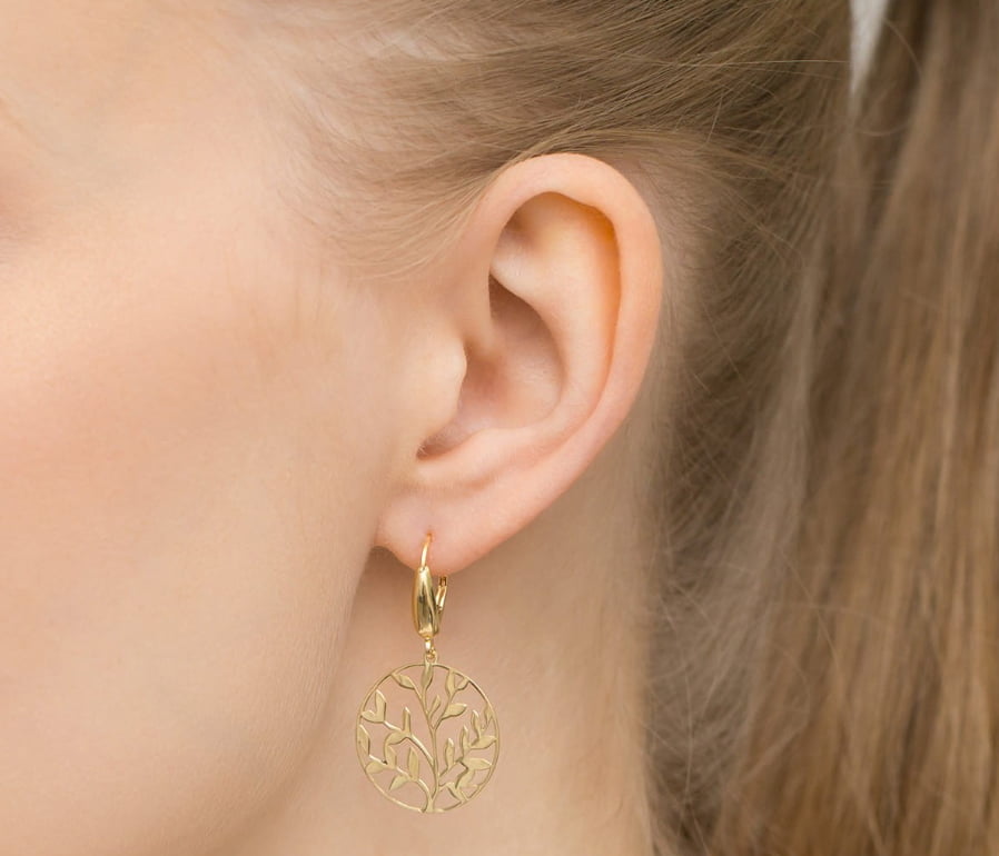 Earrings with Golden Spike