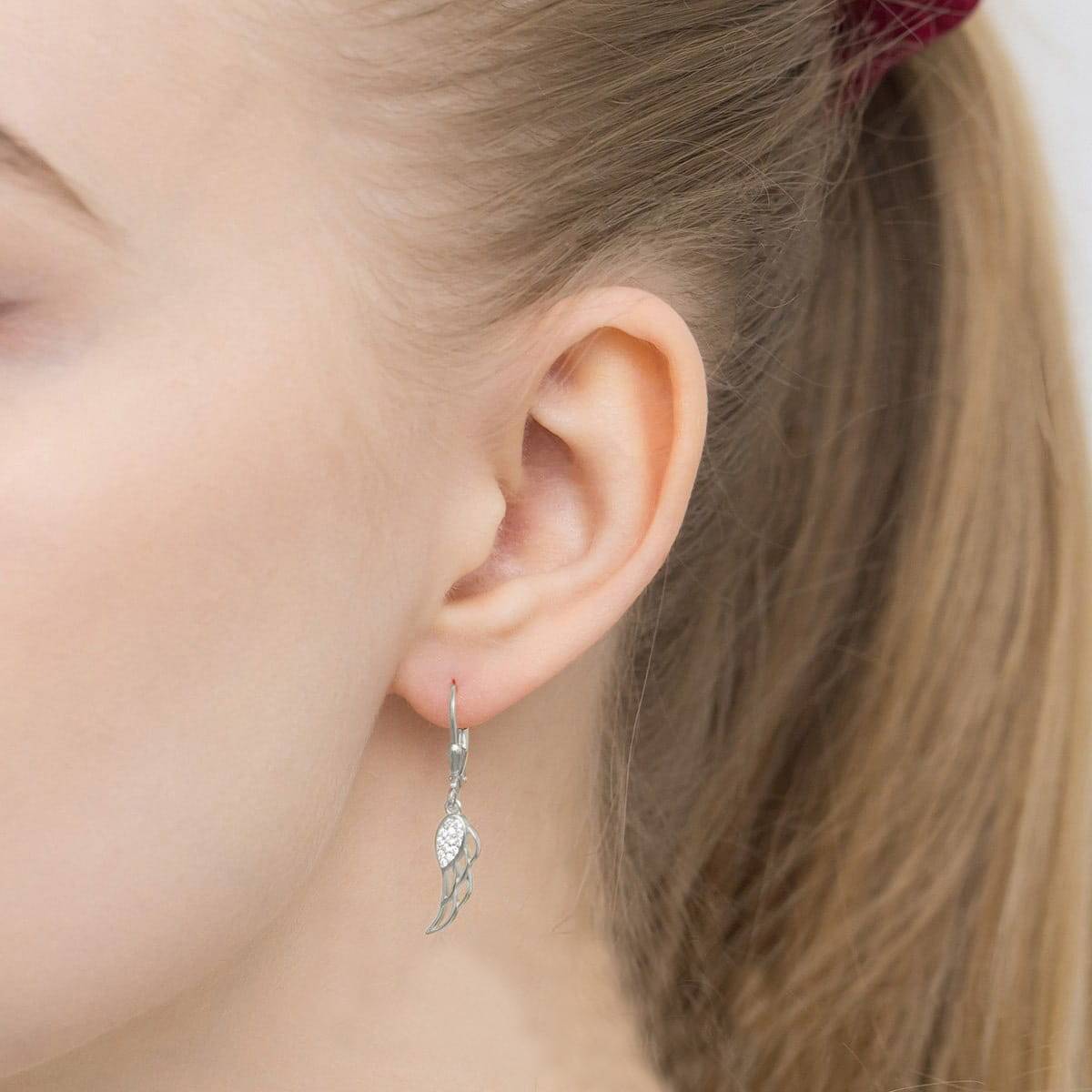 Orecchini in Argento con Ali Strass e Zirconi