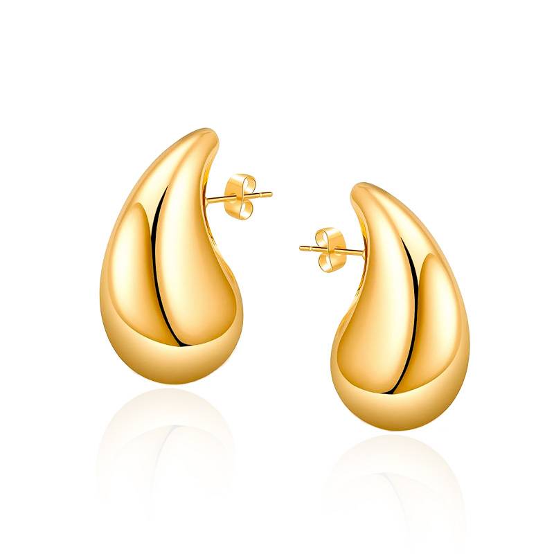 Goldene Tropfen-Ohrringe
