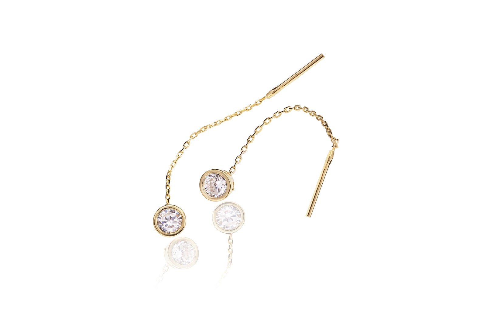 Orecchini Pendenti in Oro Piccolo Punto Luce