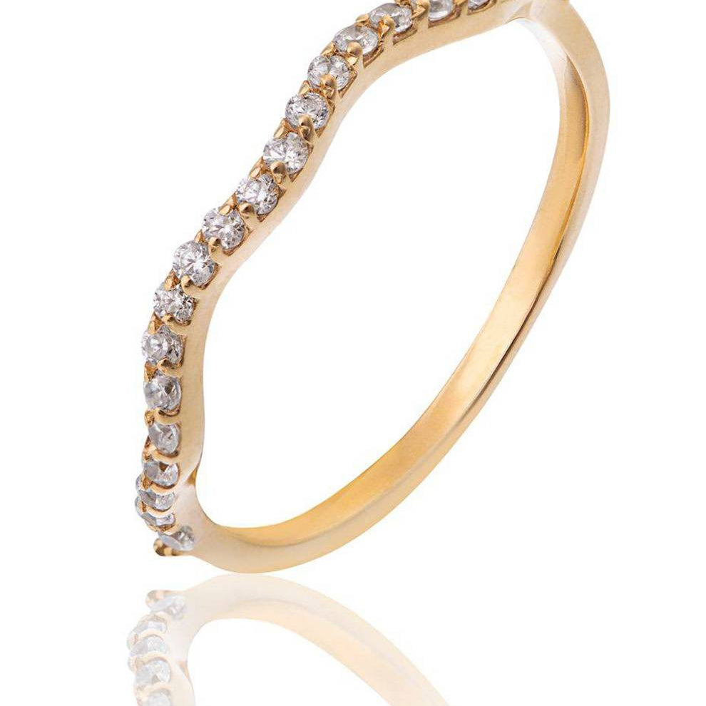 Anello Kendall in Oro e Cubic Zirconia Bianco