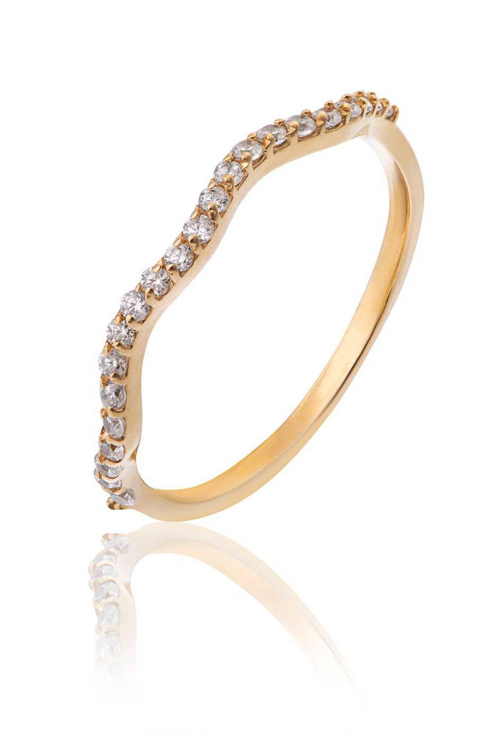 Anello Kendall in Oro e Cubic Zirconia Bianco