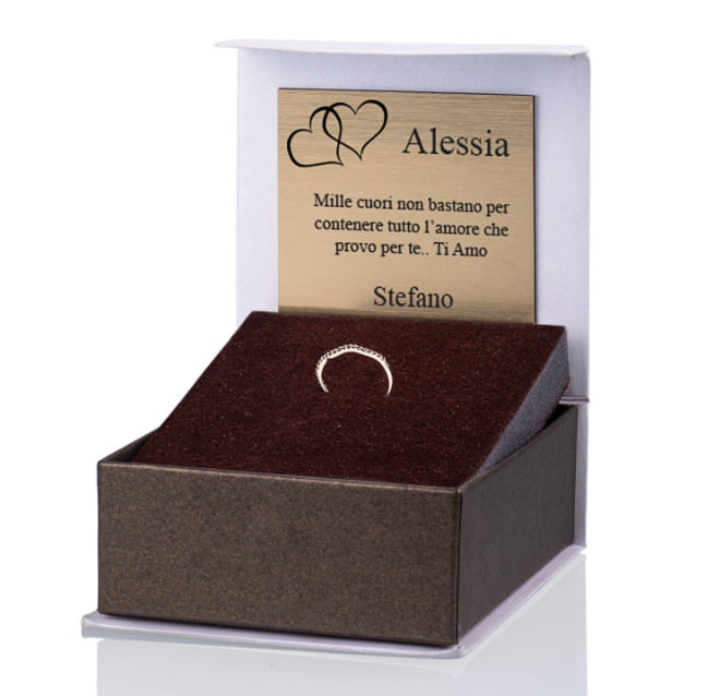 Anello Kendall in Oro e Cubic Zirconia Nero