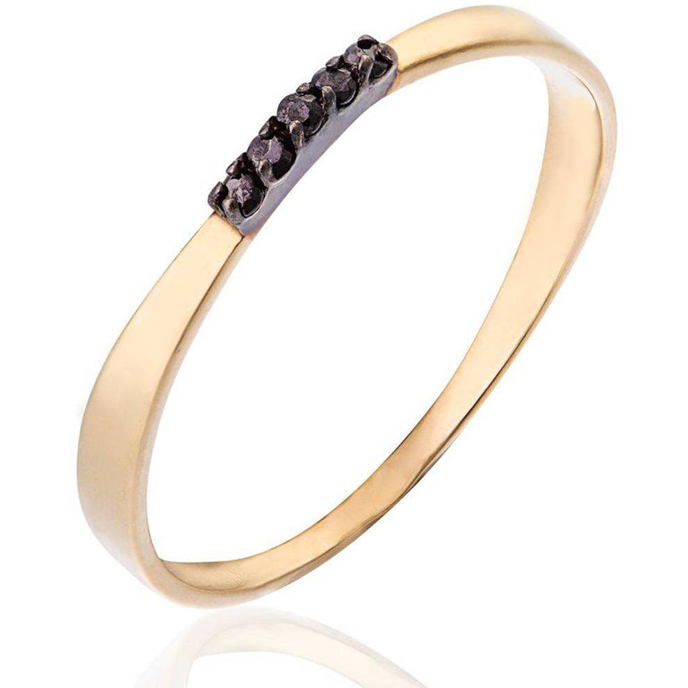 Bague Camille en Or et Zirconium Cubique Noir