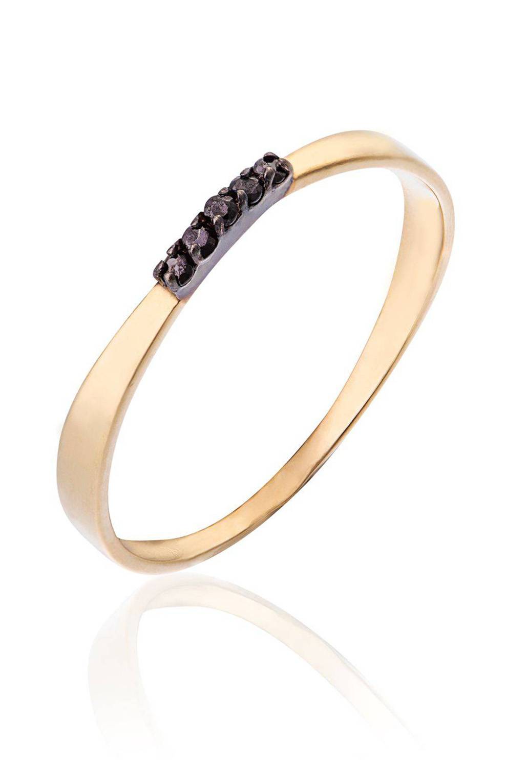 Bague Camille en Or et Zirconium Cubique Noir