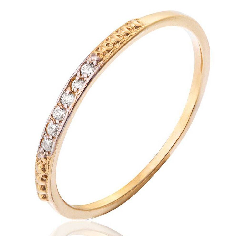 Bague Camille en or et zircon cubique blanc