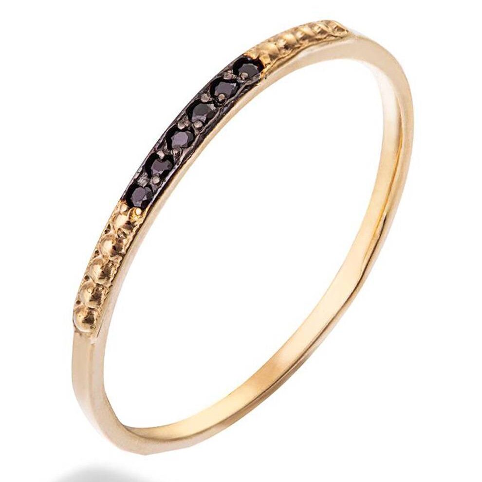 Bague Camille en Or et Zirconium Cubique Noir