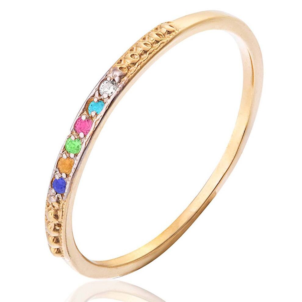 Anello Camille in Oro e Cubic Zirconia Multicolor
