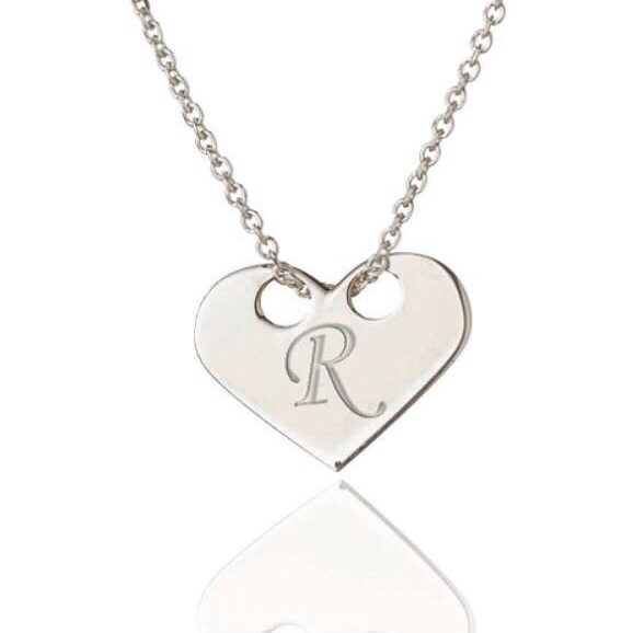Collana in Argento Cuore Passante