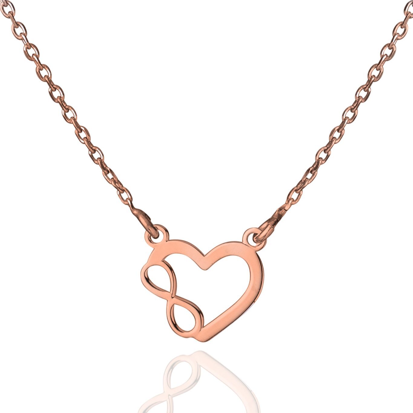 Silver Necklace Infinity Love