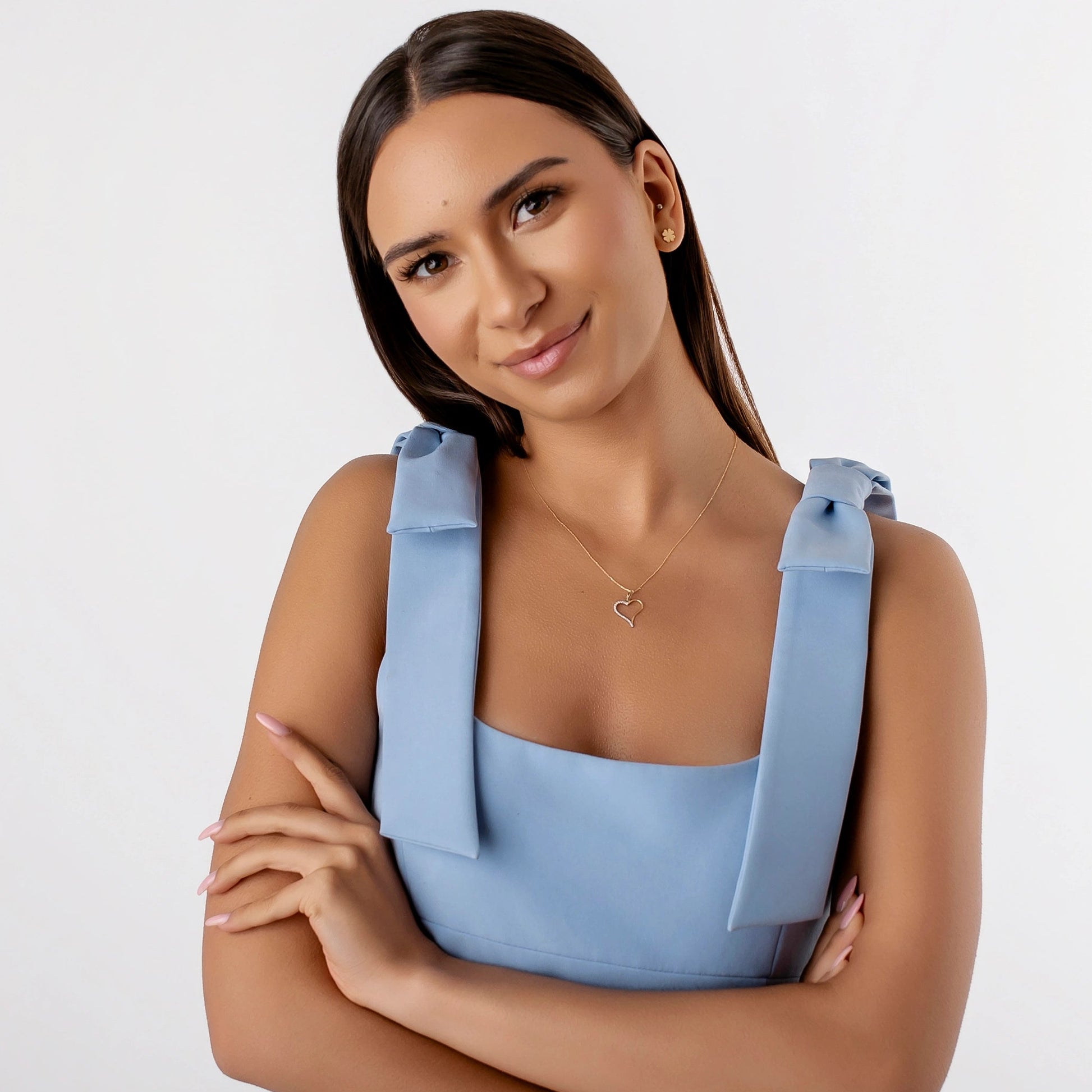 Collana in Oro con Cuore Asimmetrico