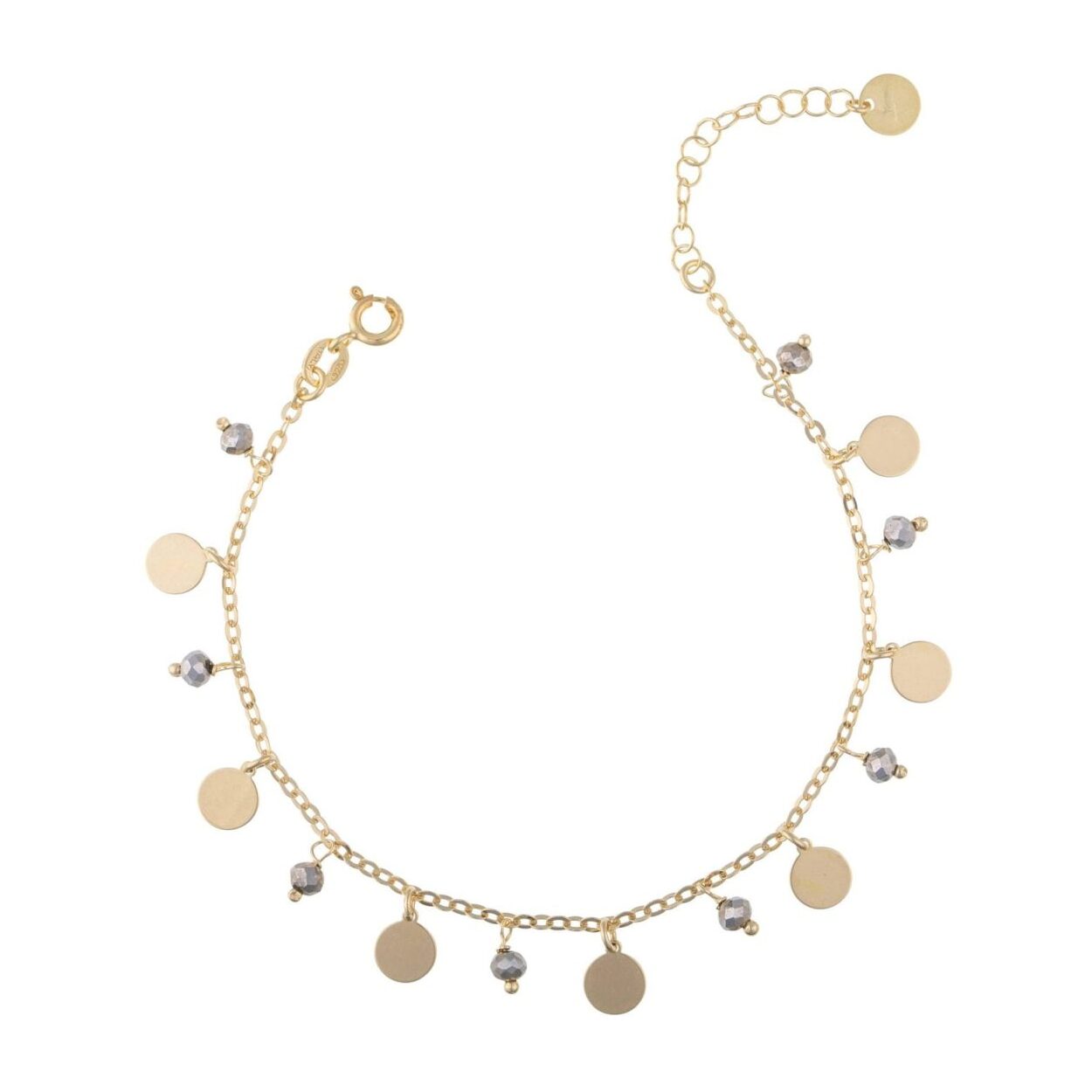 Bracciale Argento Medaglietta e Zirconi