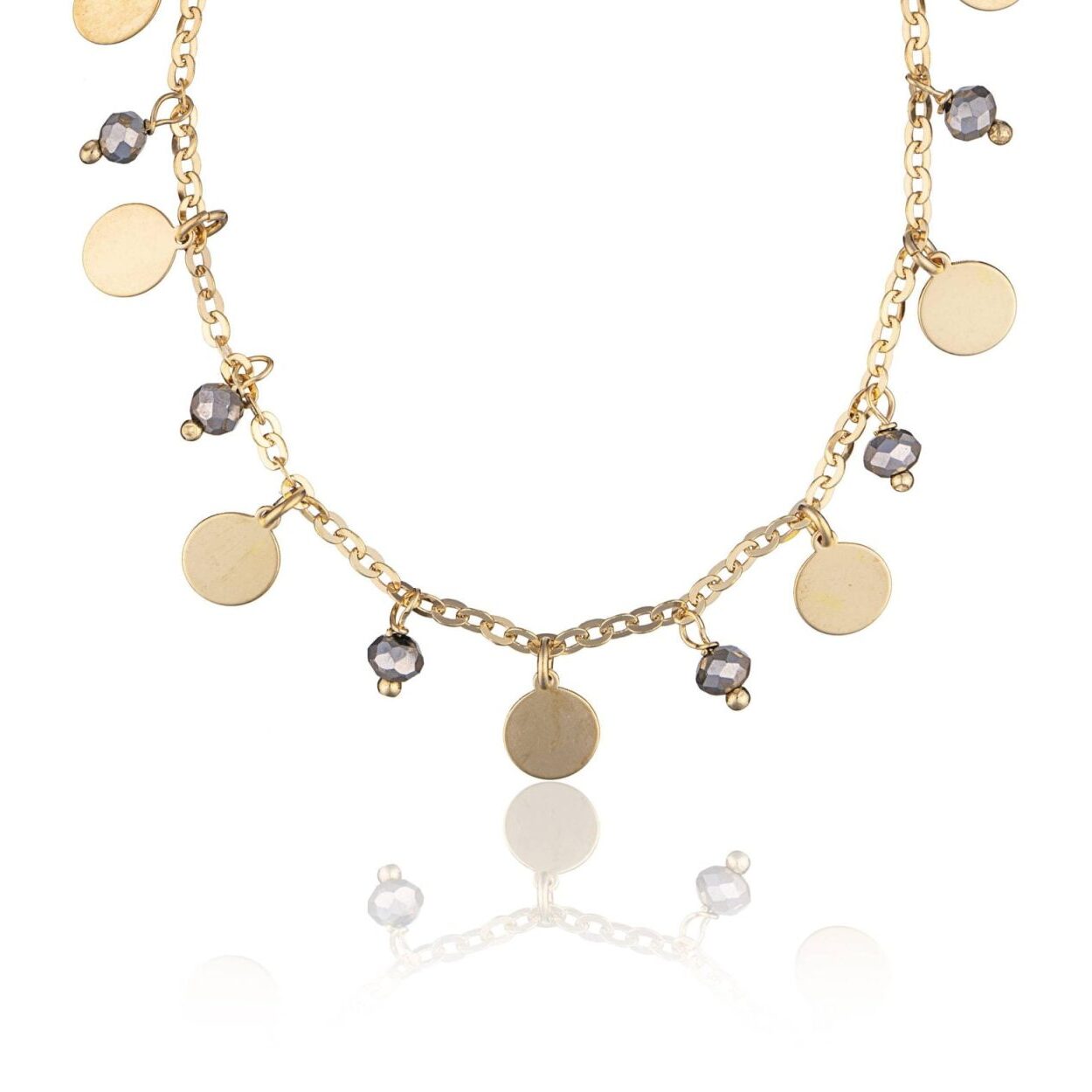 Bracciale Argento Medaglietta e Zirconi