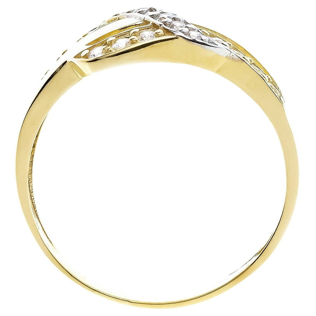Anello in Oro a Fascia con Zirconi