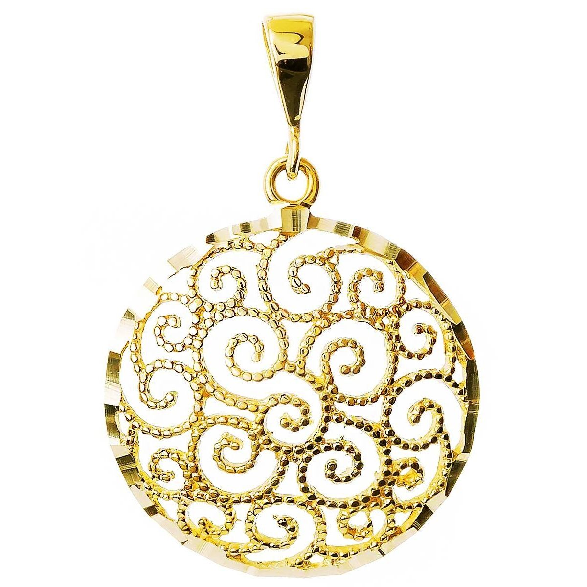 Halskette aus Gold Blumenmotiv