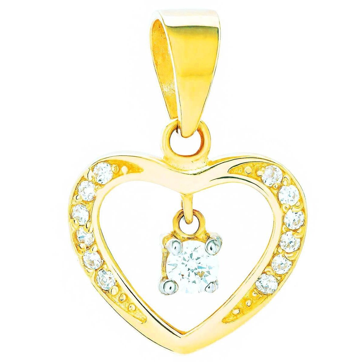 Collana in Oro Cuore Punto Luce