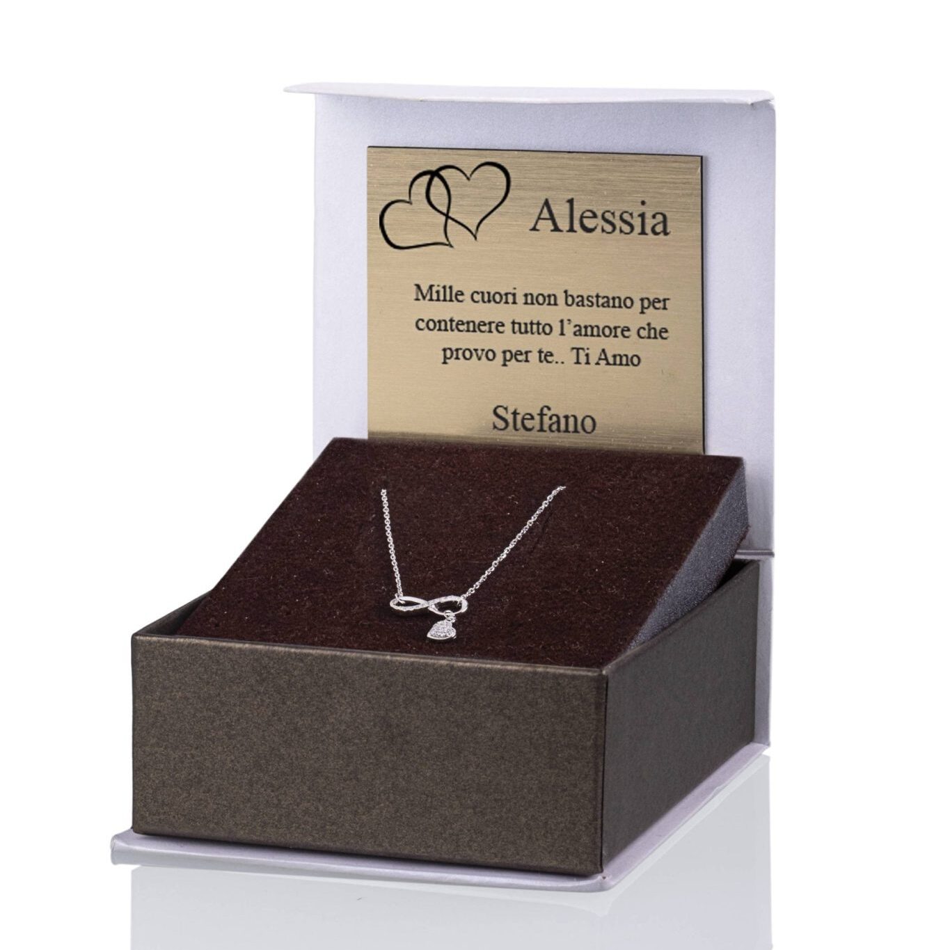 Pulsera de Plata Infinito y Corazón con Circonitas