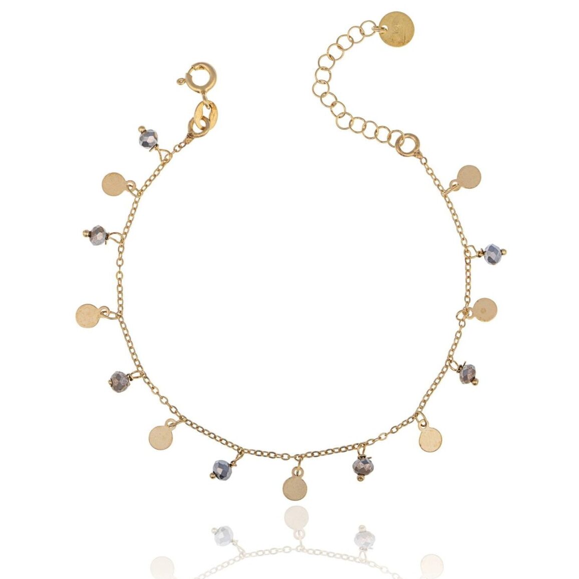 Pulsera de Plata Bolitas y Piedras