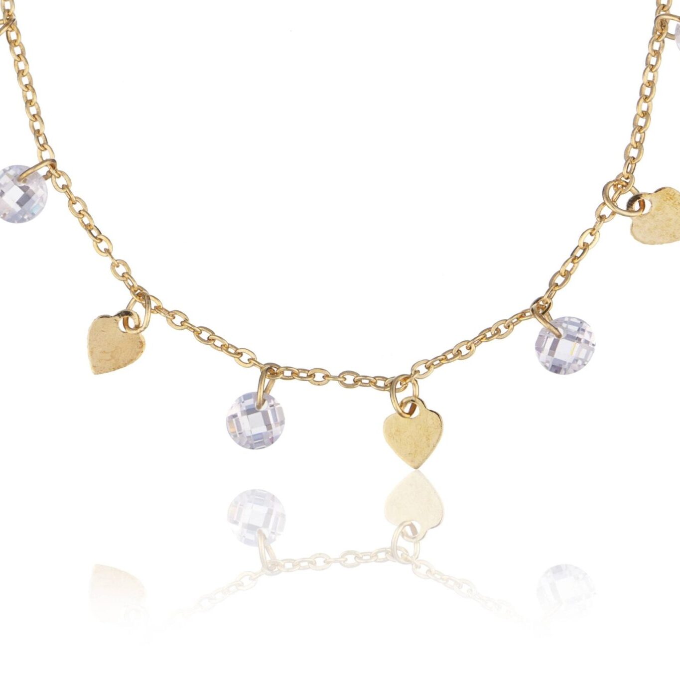 Pulsera de Plata Corazones y Circonitas